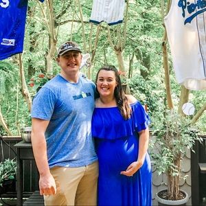 Royal Blue Maternity Dress